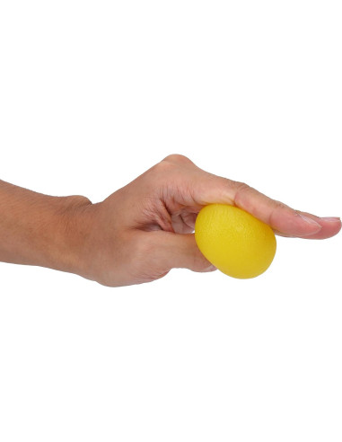 Pelota Antiestrés Squeeze Dilwe Amarillo para Mano y Dedo