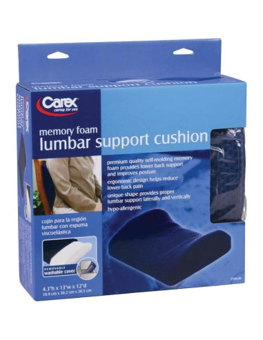 Cojín Lumbar Carex - Soporte Espalda Ergonómico 38.7x12.7cm
