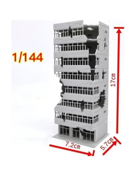 Modelo de Montaje Edificio Dañado LinaLife 1:144 Modelo de Montaje Edificio Dañado LinaLife 1:144