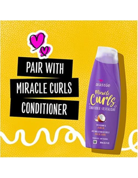 Conjunto Champú y Acondicionador Aussie Miracle Curls 360ml Conjunto Champú y Acondicionador Aussie Miracle Curls 360ml
