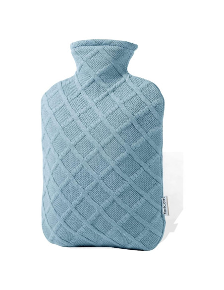 Botella de Agua Caliente FORICOM 2L con Funda Suave Azul Botella de Agua Caliente FORICOM 2L con Funda Suave Azul