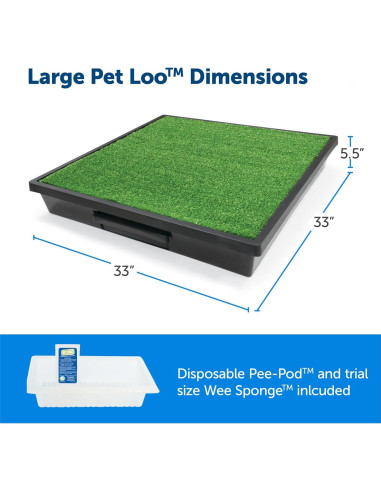 Inodoro Portátil para Mascotas PetSafe Grande Césped Sintético