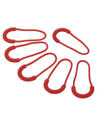 Tiradores de Cremallera PATIKIL 15 Piezas Nylon Rojo