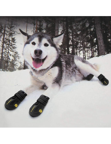 Botas Impermeables para Perros MOKCCI - Tamaño 7 Naranja