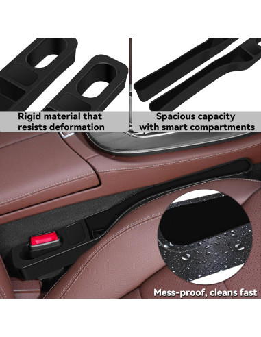 Organizador de Asiento de Coche BAOYIKU 2 Paquetes Negro