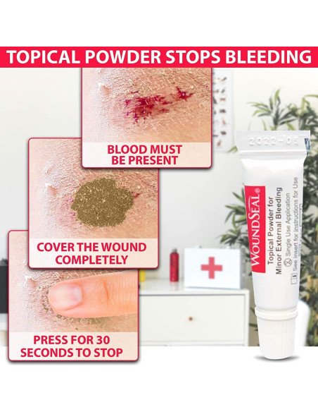 Polvo WoundSeal Biolife - Detiene Sangrado Instantáneo 3 Unidades Polvo WoundSeal Biolife - Detiene Sangrado Instantáneo 3 Unidades
