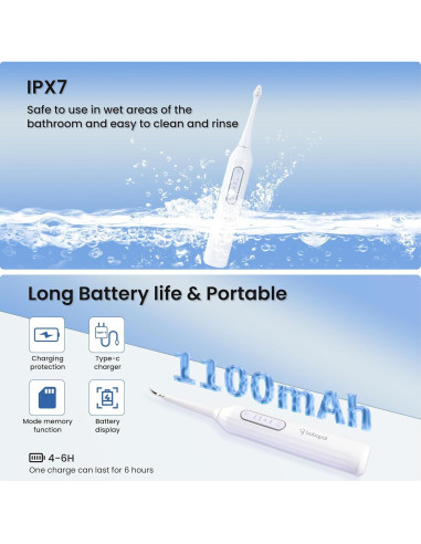 Kit de Cepillado Dental para Perros Bobopal 3 en 1 IPX7