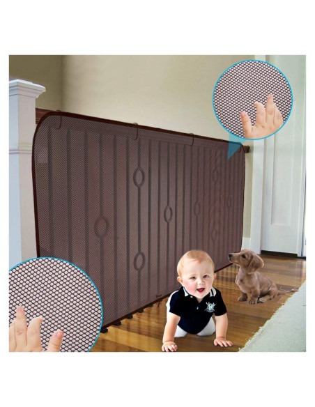 Red de Seguridad Infantil Adsoner 3m x 0.76m Malla Resistente Red de Seguridad Infantil Adsoner 3m x 0.76m Malla Resistente
