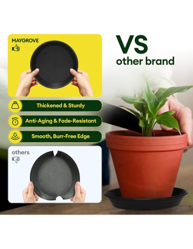 Paquete de 4 platos para plantas Maygrove 20 cm multicolor