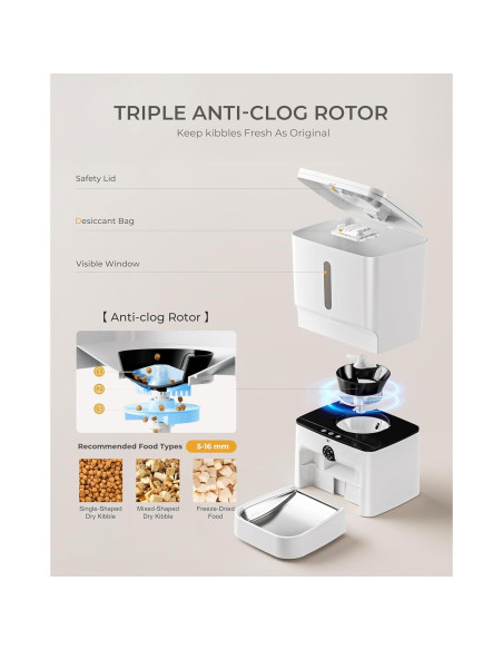 Comedero Automático PIPPINPET 7L con Cámara HD 1080P Comedero Automático PIPPINPET 7L con Cámara HD 1080P