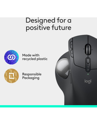 Logitech MX Ergo S Ratón Trackball Inalámbrico Ergonómico