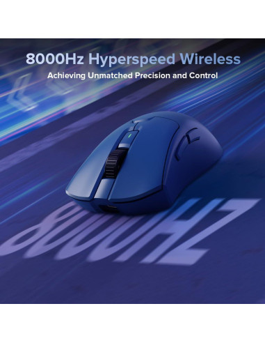 DeLUX M900PRO Ratón Gaming Inalámbrico 8000Hz RGB Azul