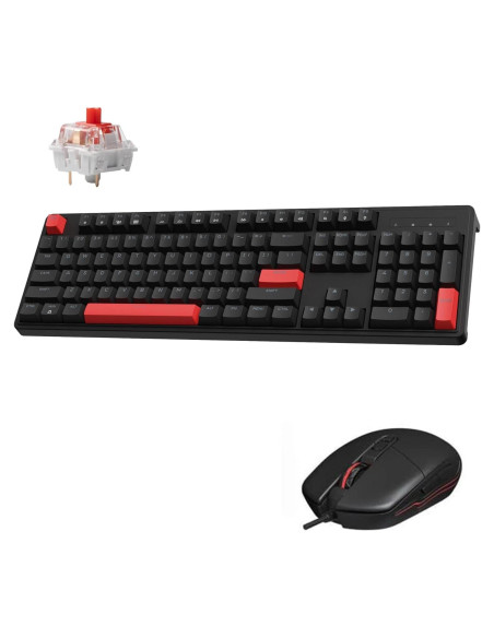 Combo Teclado y Ratón Gaming LEMOKEY X2 Gasket Rojo Combo Teclado y Ratón Gaming LEMOKEY X2 Gasket Rojo