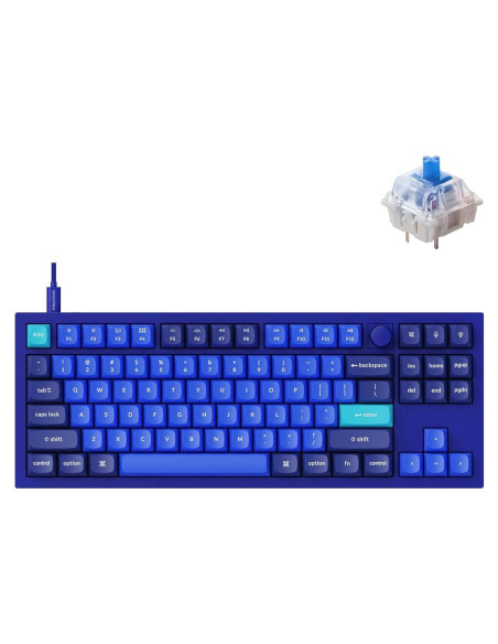 Teclado Mecánico Keychron Q3 TKL Programable Gateron Azul Teclado Mecánico Keychron Q3 TKL Programable Gateron Azul