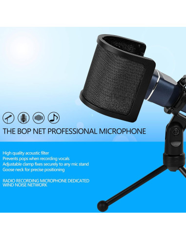 Filtro Pop U-Tech Musiin Studio Pro para Micrófono - 3 Capas