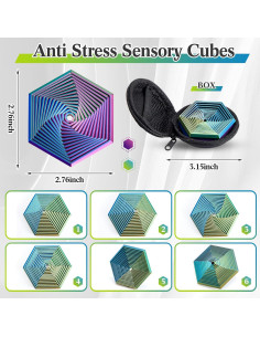 2 Hexágonos Fractales Antiestrés 3D Seenelling 7 cm 2