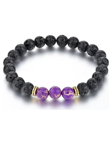 Pulsera de Lava Volcánica MYSTIQS con Difusor de Aceites