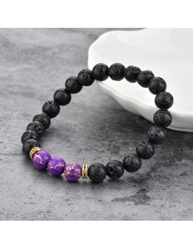 Pulsera de Lava Volcánica MYSTIQS con Difusor de Aceites