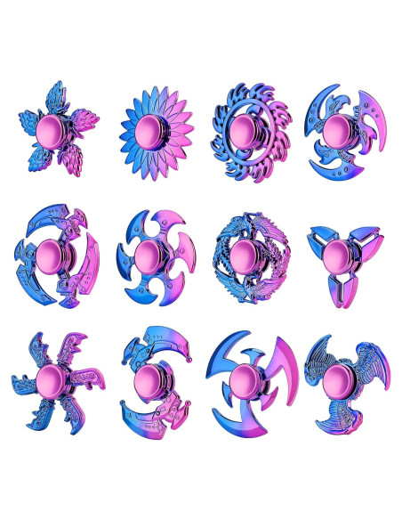 Paquete de 12 Spinners de Plástico Jawhock Antiestrés Paquete de 12 Spinners de Plástico Jawhock Antiestrés
