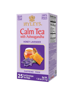 Té Calm Hyleys con Ashwagandha - Lavanda y Miel - 25 Bolsitas