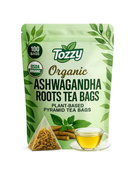 Té de Ashwagandha Orgánico Tozzy - 100 Bolsitas Pirámide Té de Ashwagandha Orgánico Tozzy - 100 Bolsitas Pirámide
