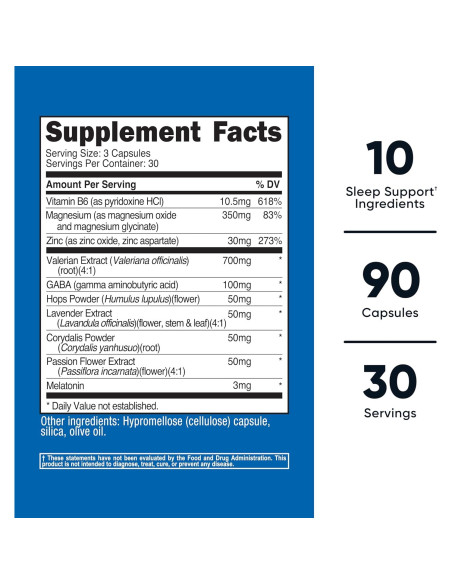 Complejo para Dormir Nutricost 1330mg 90 Cápsulas Complejo para Dormir Nutricost 1330mg 90 Cápsulas