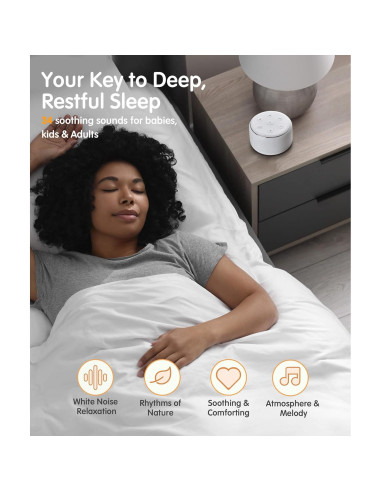 Máquina de Sonido FamiSym para Bebés con Luz Nocturna