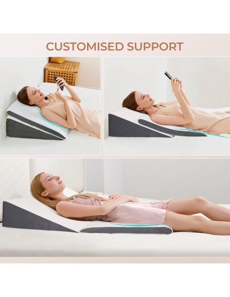 Almohada Wedge Ajustable Vekkia 2-Pack Espuma Viscoelástica Almohada Wedge Ajustable Vekkia 2-Pack Espuma Viscoelástica