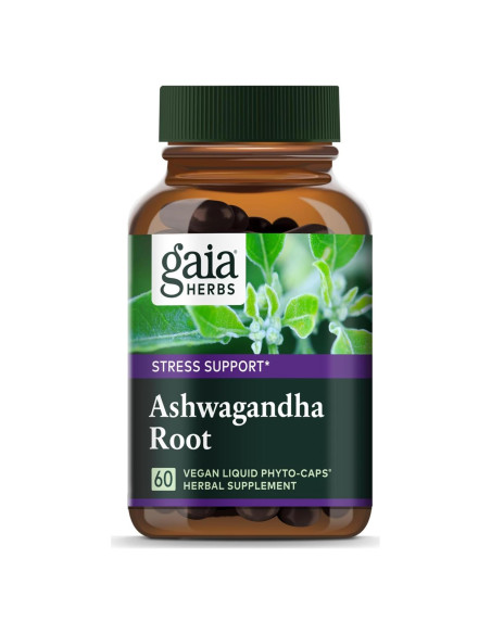 Raíz de Ashwagandha Gaia Herbs 60 Cápsulas Veganas Raíz de Ashwagandha Gaia Herbs 60 Cápsulas Veganas