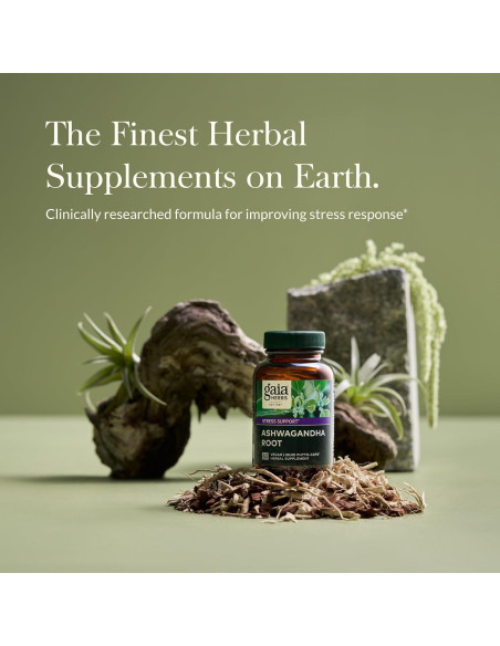 Raíz de Ashwagandha Gaia Herbs 60 Cápsulas Veganas Raíz de Ashwagandha Gaia Herbs 60 Cápsulas Veganas