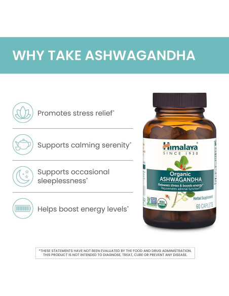 Himalaya Ashwagandha Orgánico 670 mg 60 Tabletas Veganas Himalaya Ashwagandha Orgánico 670 mg 60 Tabletas Veganas