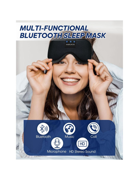 Máscara de Sueño Bluetooth Musicross con Auriculares HD Máscara de Sueño Bluetooth Musicross con Auriculares HD