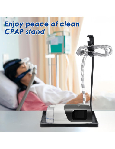 Soporte de Manguera CPAP Geiserailie con Gancho y Base