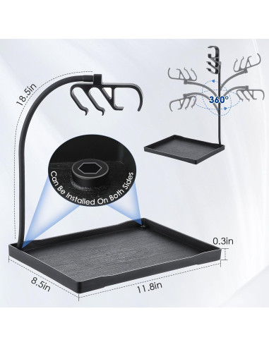 Soporte de Manguera CPAP Geiserailie con Gancho y Base