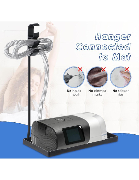 Soporte de Manguera CPAP Geiserailie con Gancho y Base Soporte de Manguera CPAP Geiserailie con Gancho y Base