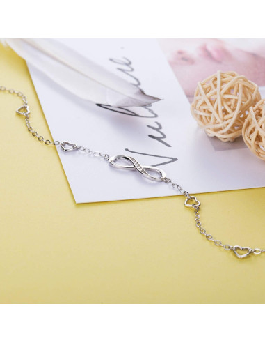 Pulsera de Tobillo Billie Bijoux Plata Esterlina 925 Infinito