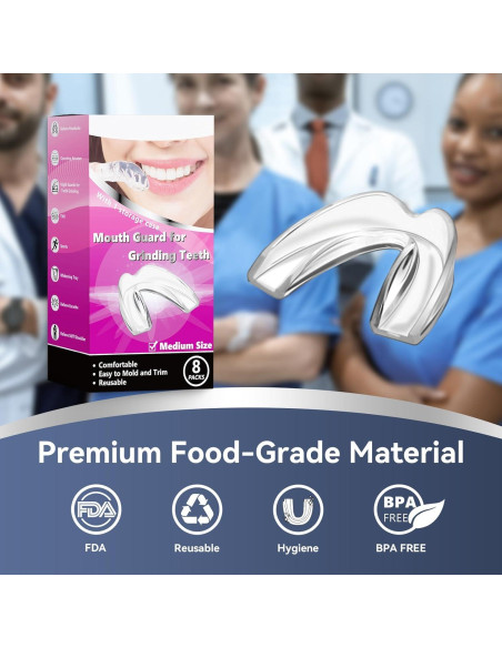 Protector Bucal Mediano Mictaning para Bruxismo - 8 Piezas Protector Bucal Mediano Mictaning para Bruxismo - 8 Piezas