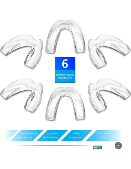 Paquete de 6 Protectores Bucales ConfiDental para Bruxismo y Deporte Paquete de 6 Protectores Bucales ConfiDental para Bruxismo y Deporte