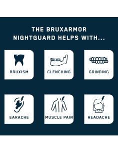 Protector Bucal BruxArmor Navy - Alivio Bruxismo 2 Pzs 2