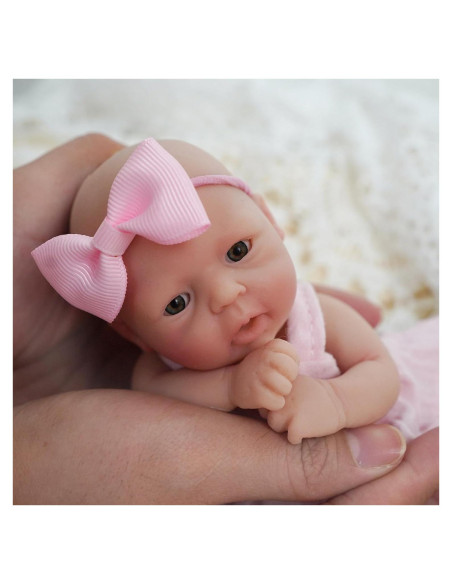 Muñeca de Silicona Mini Bebé Renacido 17,78 cm Susie Muñeca de Silicona Mini Bebé Renacido 17,78 cm Susie
