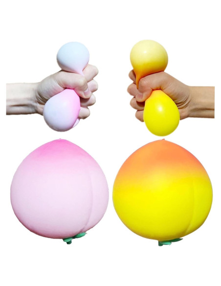 Paquete de 2 Pelotas de Estrés Kawaite Durazno 14,99 cm Paquete de 2 Pelotas de Estrés Kawaite Durazno 14,99 cm