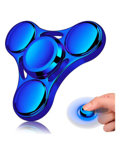 Spinner Fidget Metálico AUKARENY Azul Alivio Estrés 6.1 cm