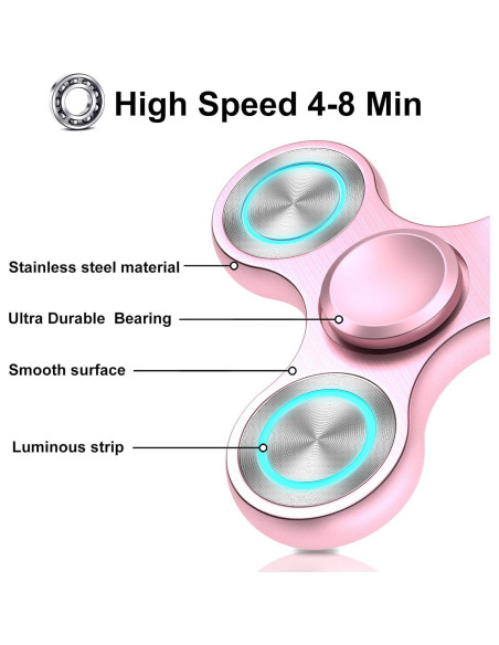 Fidget Spinner Isapral Rosa Metal Alivio Estrés 7,6 cm Fidget Spinner Isapral Rosa Metal Alivio Estrés 7,6 cm