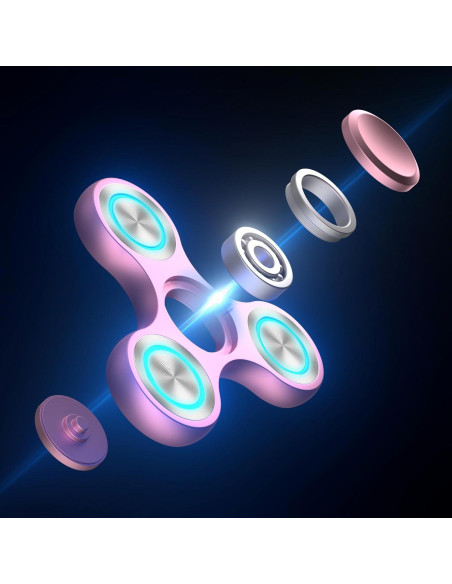 Fidget Spinner Isapral Rosa Metal Alivio Estrés 7,6 cm Fidget Spinner Isapral Rosa Metal Alivio Estrés 7,6 cm