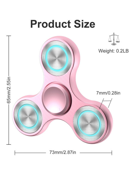 Fidget Spinner Isapral Rosa Metal Alivio Estrés 7,6 cm Fidget Spinner Isapral Rosa Metal Alivio Estrés 7,6 cm