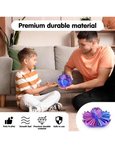 Bola de Engranaje Antiestrés 3D Minleway 8 cm Púrpura Azul Bola de Engranaje Antiestrés 3D Minleway 8 cm Púrpura Azul