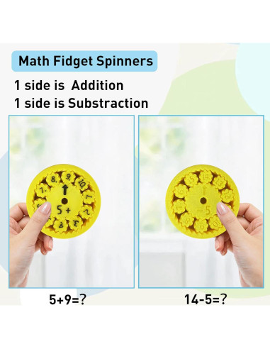 Spinner Fidget Matemático 9 PCS Adición/Sustracción