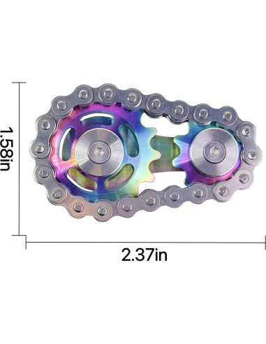Spinner Fidget de Engranaje de Cadena MKZIUI Colorido