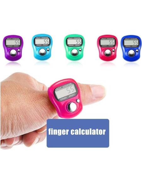 Contador Digital de Dedo ZGLUZP con Pantalla LED Ergonomico Contador Digital de Dedo ZGLUZP con Pantalla LED Ergonomico