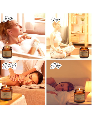 Set de 8 Velas Aromáticas Feibao en Tarro Ámbar 0.10 kg
